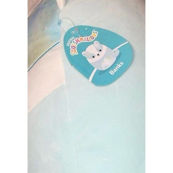 Squishmallows Rare 16" Banks Blue Badger Plush - Ultrasoft Stuffed Animal Large - Picture 2 of 2